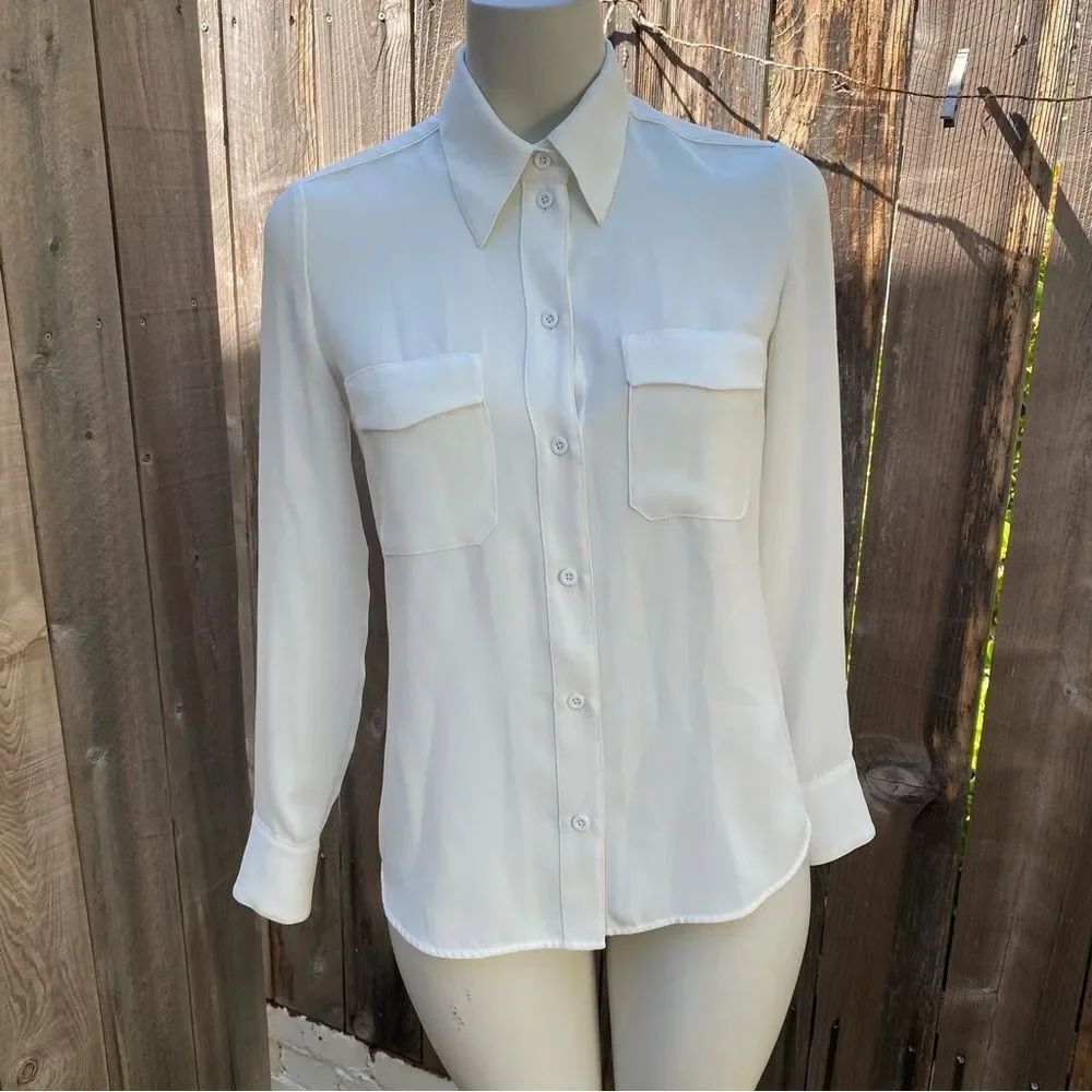 Babaton cream white button -Down Utility Shirt